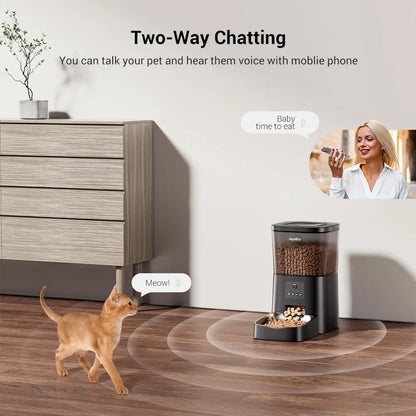 Pet Feeder with Voice Recorder & Motion Detection